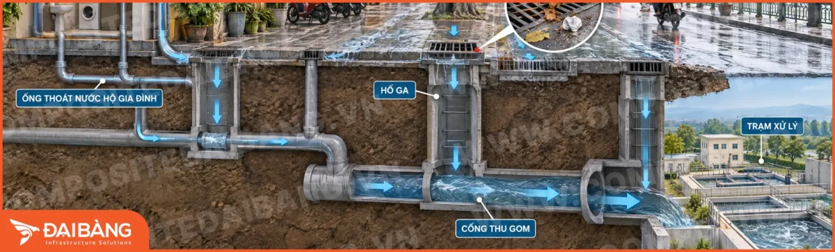 Giải pháp vật liệu Composite: Cách lựa chọn vật liệu phù hợp cho từng công trình - Hạ tầng Đại Bàng Hệ thống thoát nước tại khu đô thị_composite-dai-bang