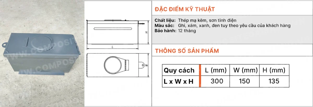 Hộp đồng hồ nước TMK (Mã: HDHN-TMK) - Hạ tầng Đại Bàng hộp đồng hồ nước tmk